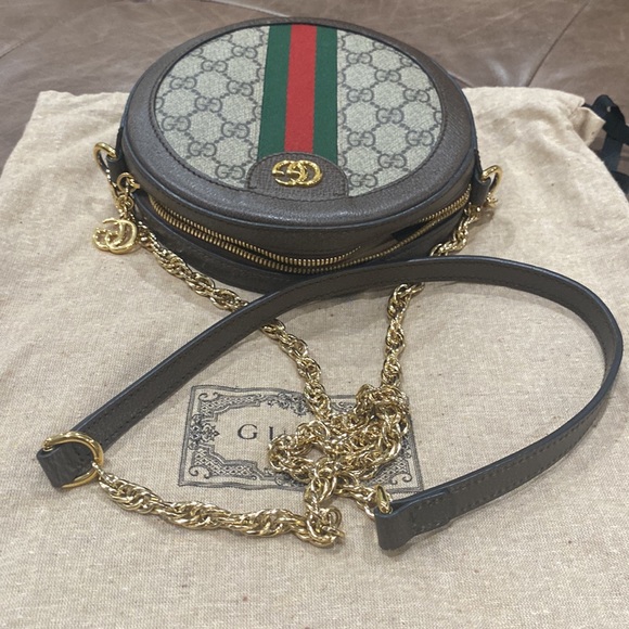 Gucci Ophidia Gg Pattern Round Chain & dust bag - Picture 9 of 12